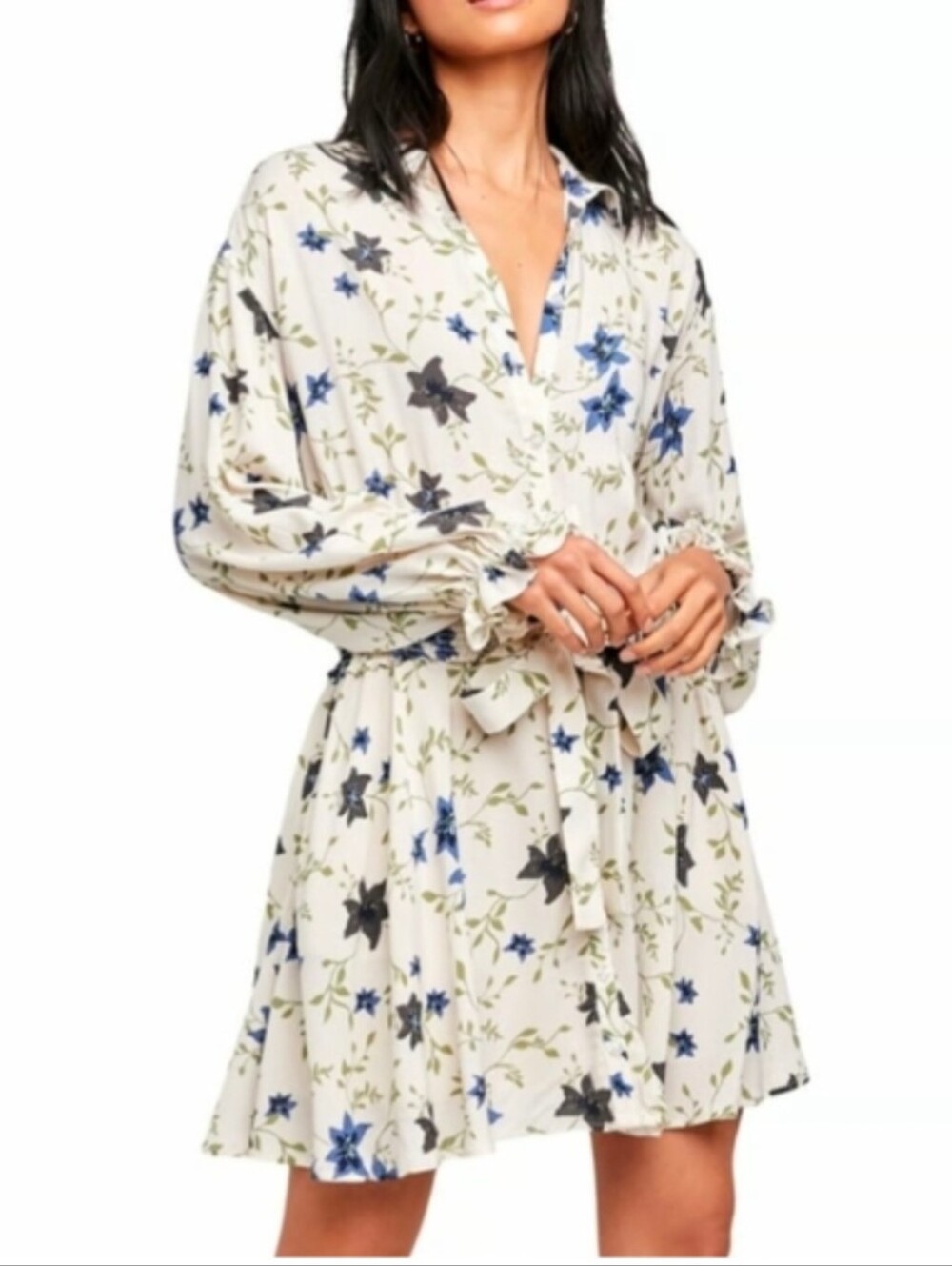Free People Lighten Up Mini Dress in Tea Combo Size S